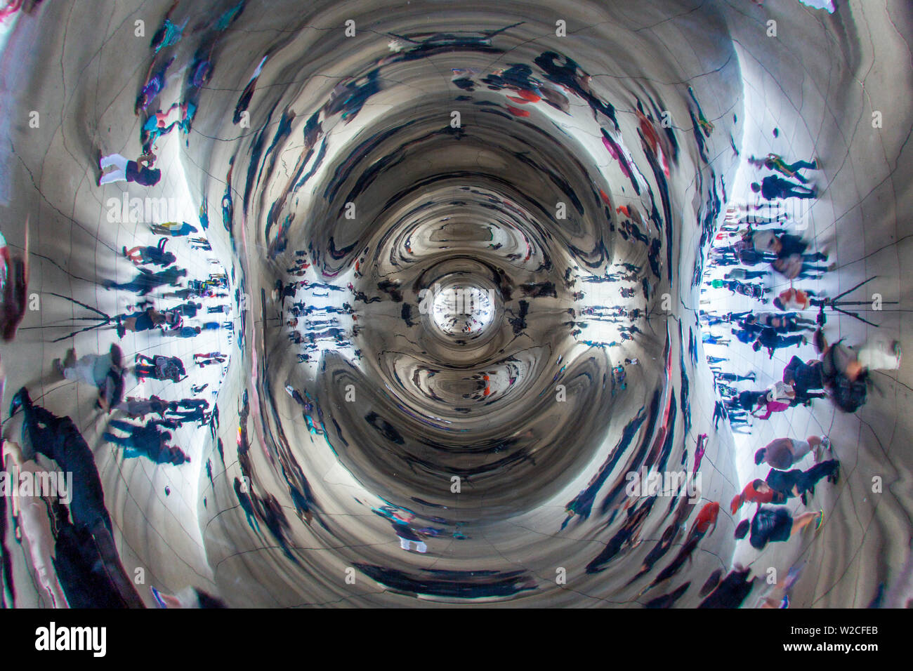 USA, Illinois, Chicago, der Cloud Gate Skulptur im Millenium Park Stockfoto