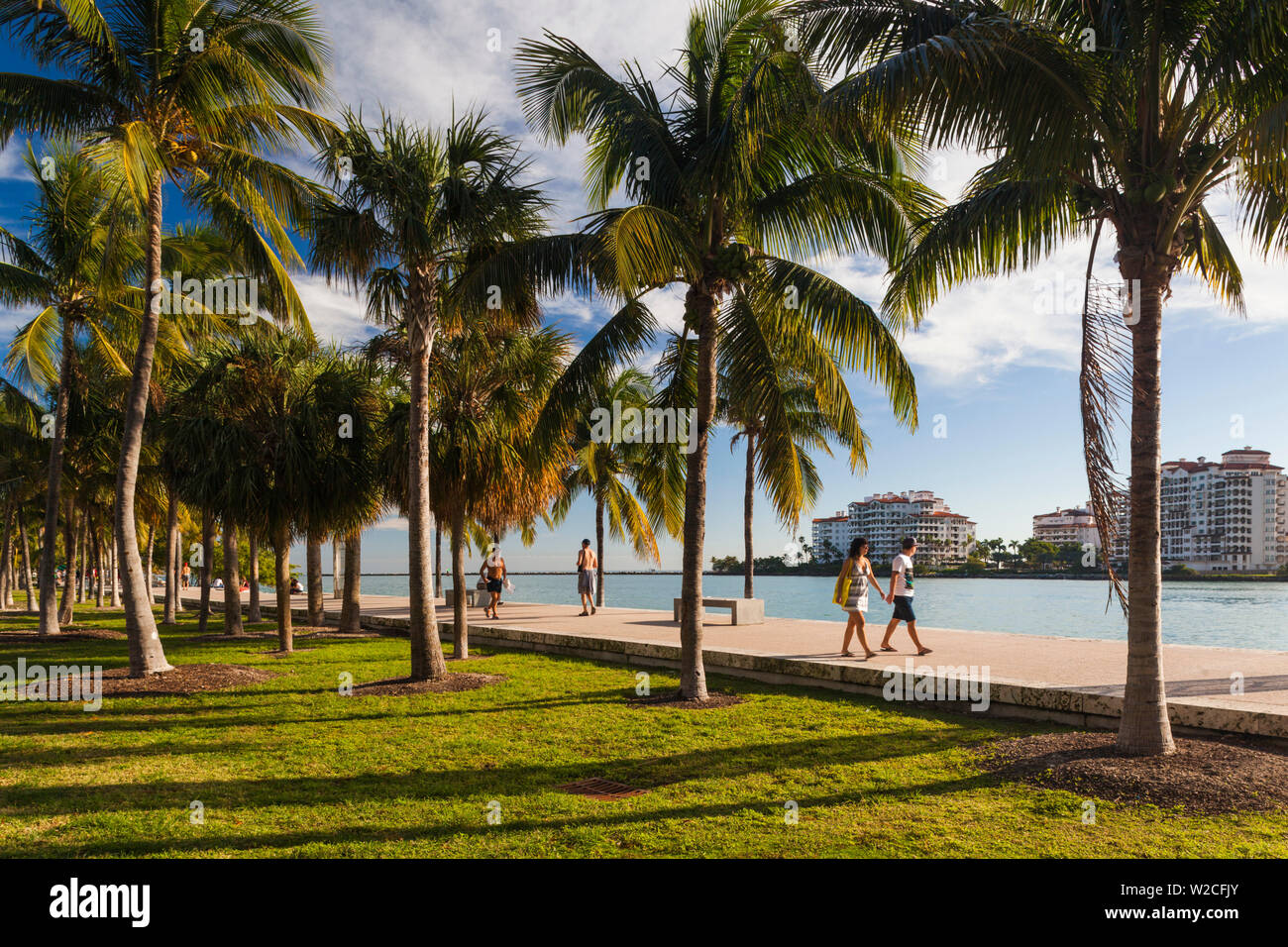 USA, Florida, Miami Beach, South Beach, South Pointe Park Stockfoto