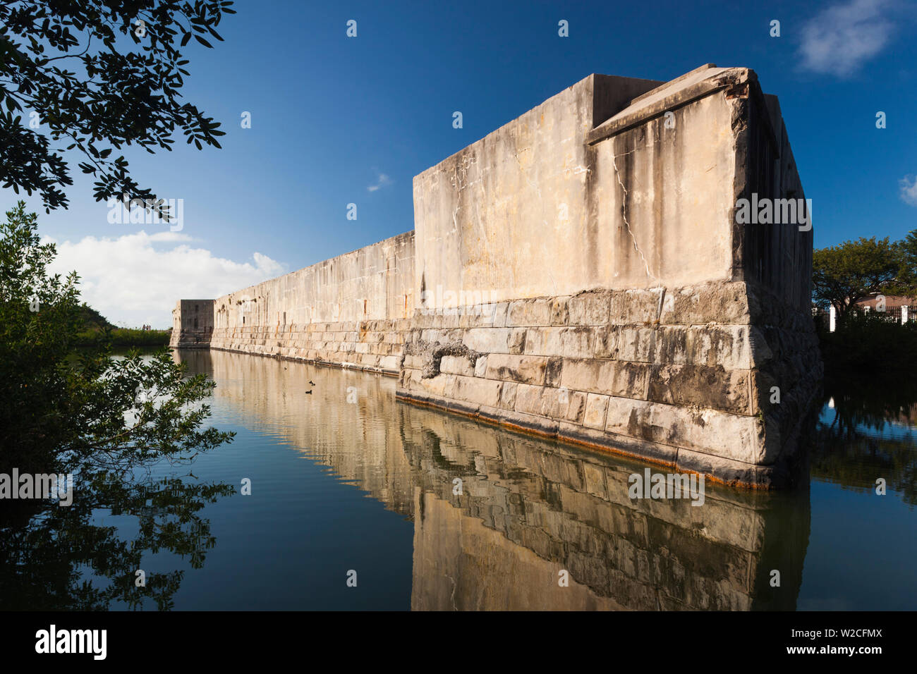 USA, Florida, Florida Keys, Key West, Fort Zachary Taylor Historic State Park, der Außenwände von Fort Taylor Stockfoto