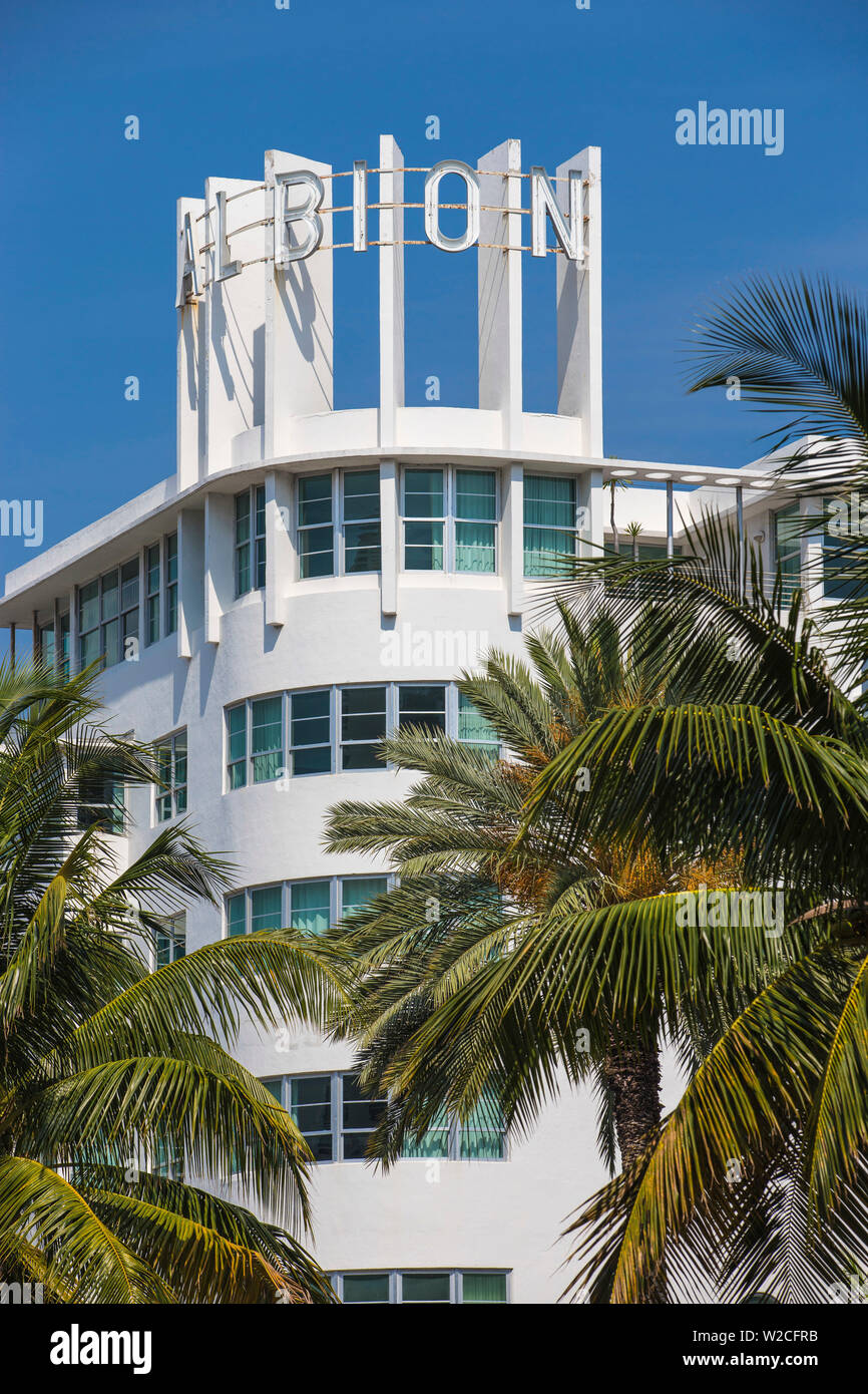 Usa, Miami, Miami Beach, South Beach, Lincoln Road, Albion Hotel Stockfoto