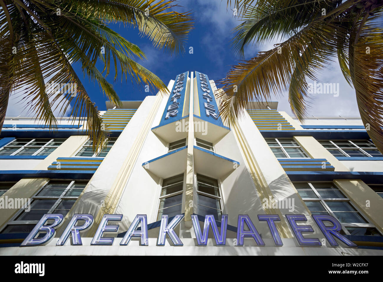 Art-Deco-Viertel, Ocean Drive, South Beach, Miami Beach, Miami, Florida, USA Stockfoto