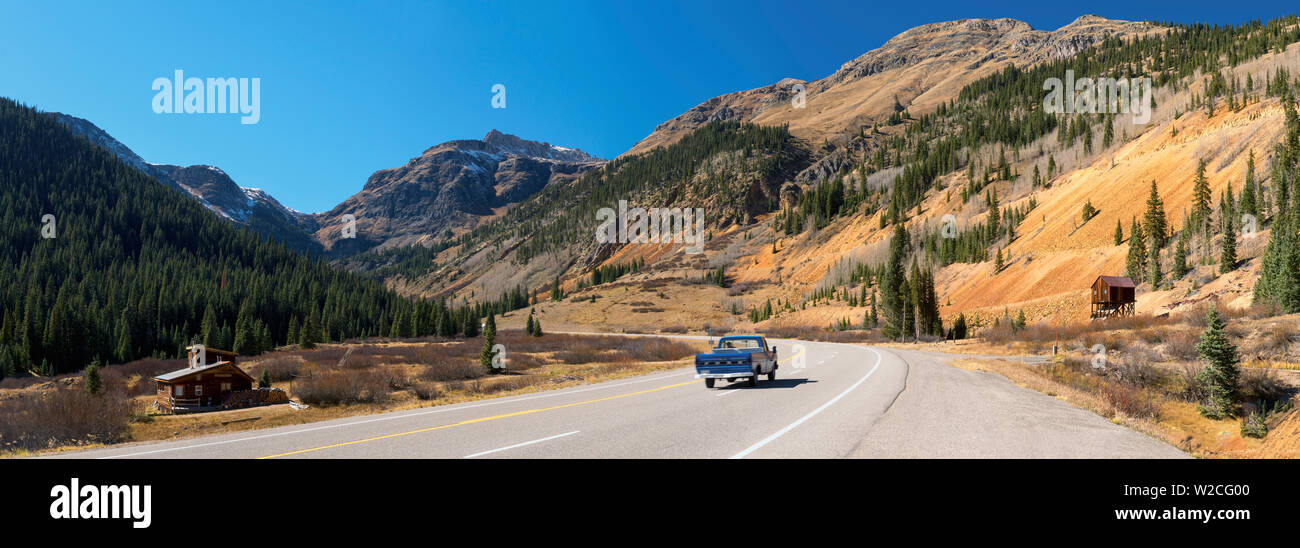 USA, Colorado, zwischen Silverton und Ouray, die Million Dollar Highway Teil des San Juan Skyway Scenic Byway Stockfoto