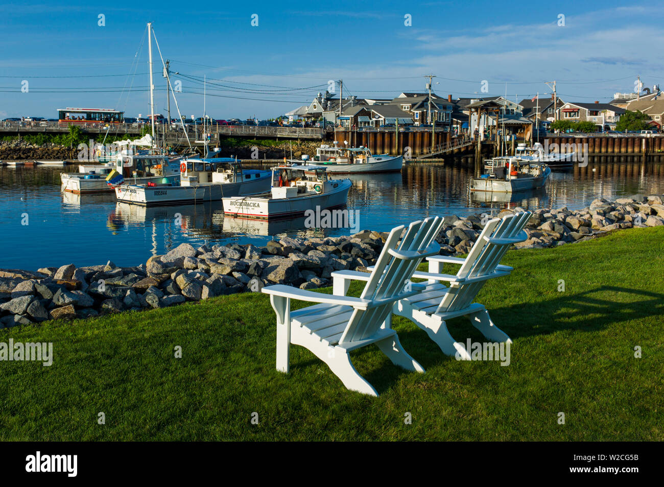 USA, Maine, Ogunquit, Perkins Cove, Bootshafen Stockfoto