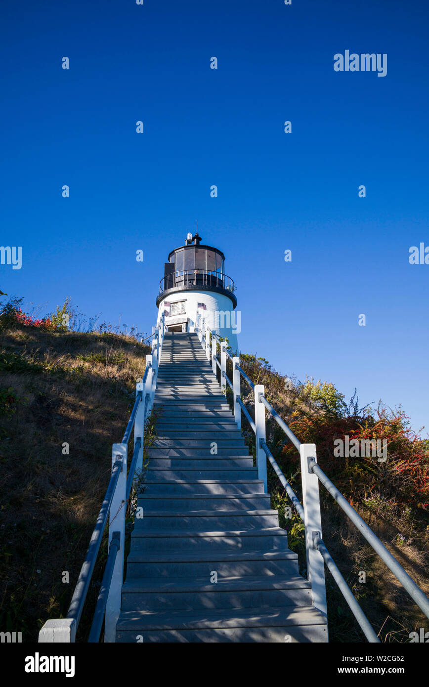 USA, Maine, Eulen, Eulen Head Lighthouse Stockfoto