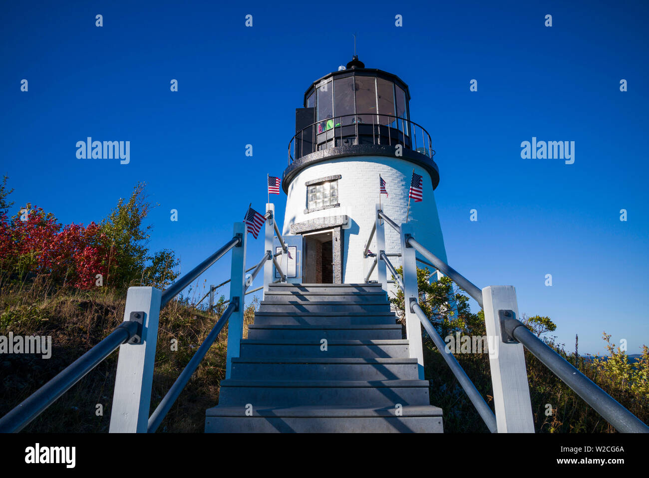USA, Maine, Eulen, Eulen Head Lighthouse Stockfoto