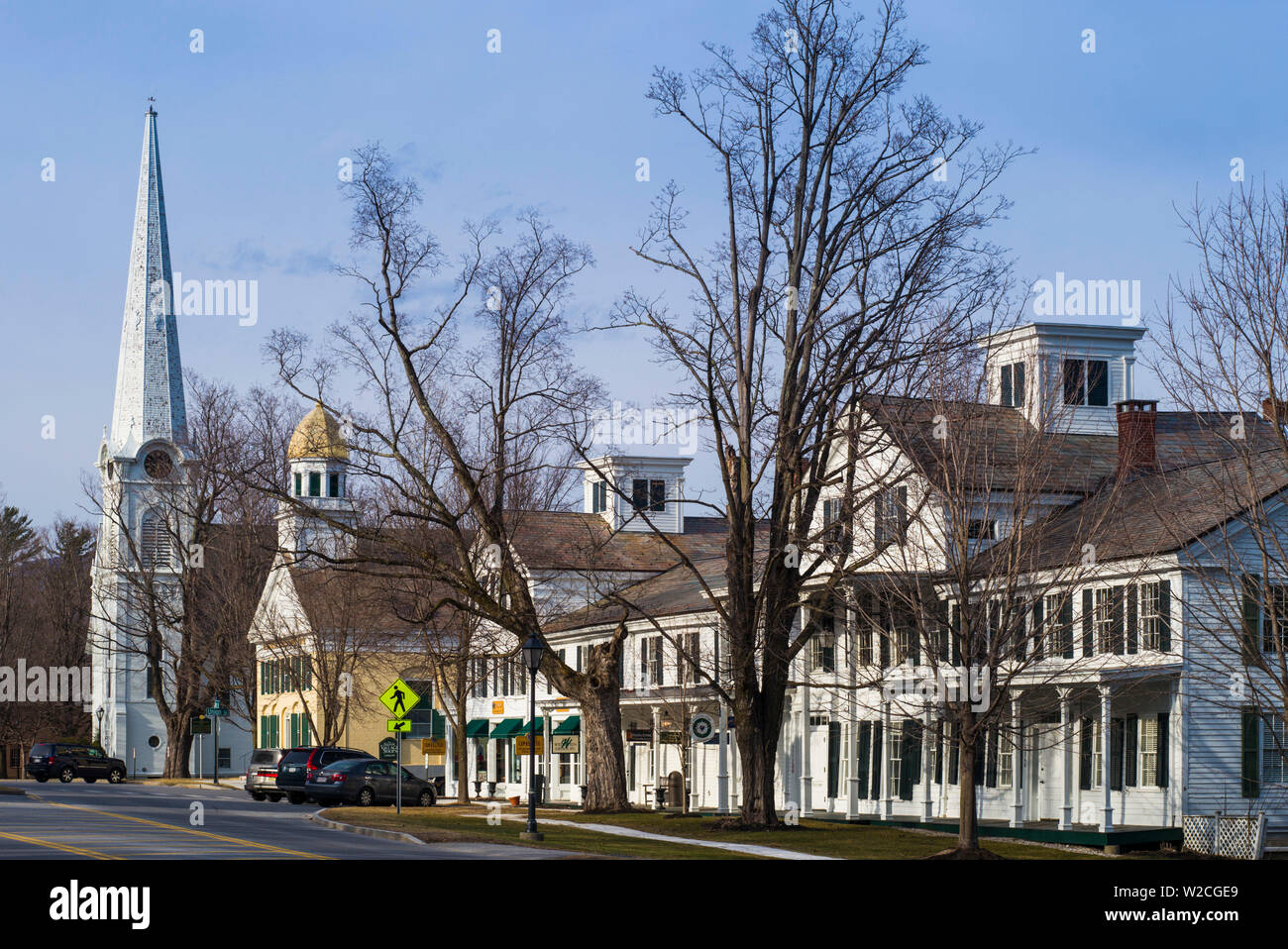 USA, Manchester Center, mit Blick auf das Dorf Stockfoto