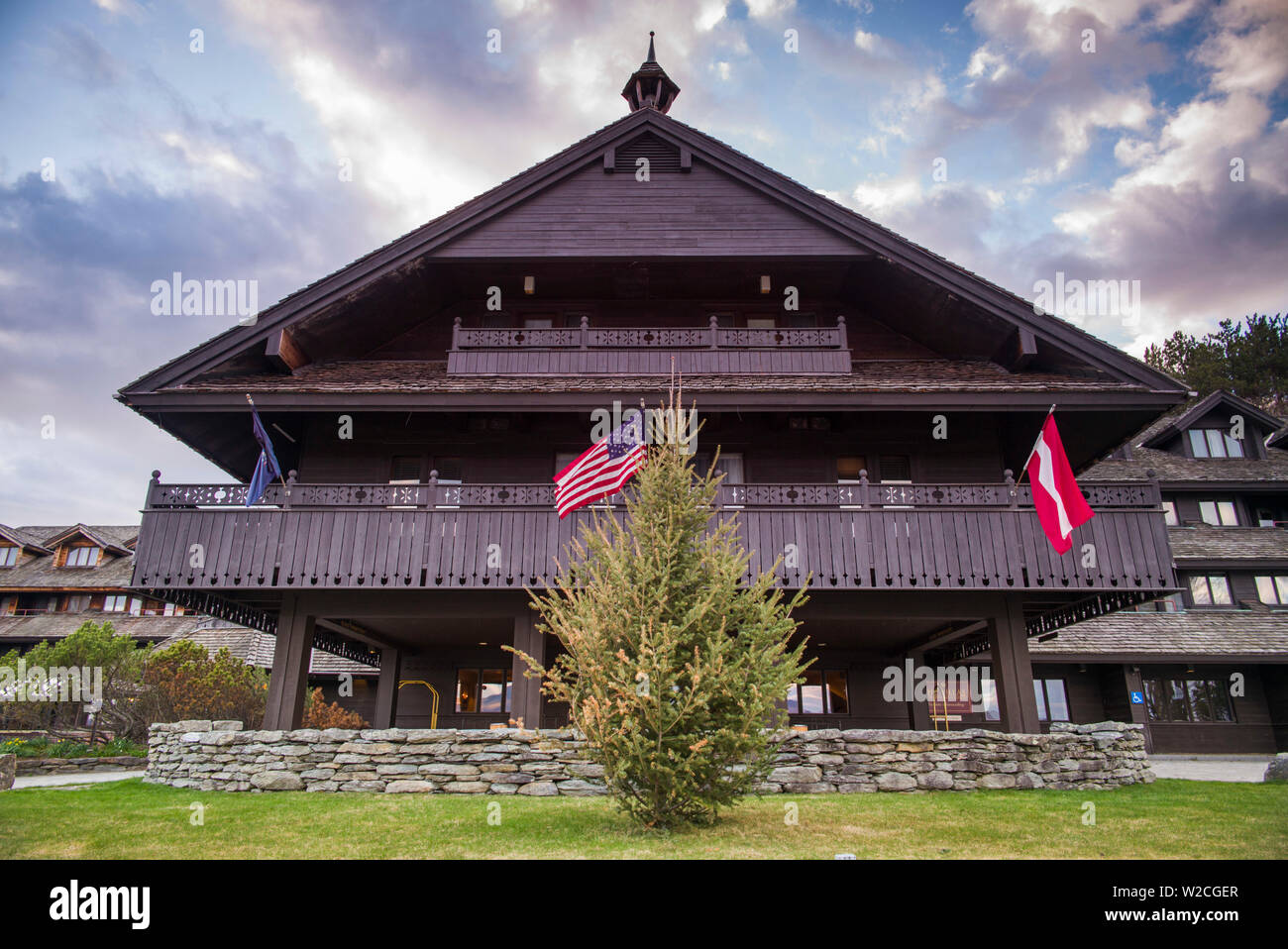 USA, Vermont, Stowe, Trapp Family Lodge, Hotel, das von der Familie von Trapp, deren Geschichte im Film erklärt wurde, Klang der Musik besessen Stockfoto