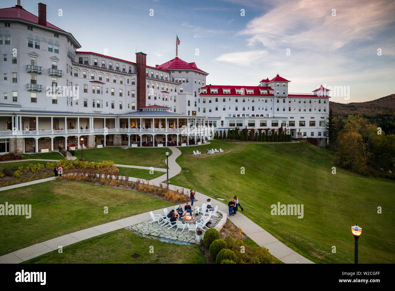 USA, New Hampshire, Lefka Ori, Bretton Woods, der Mount Washington Hotel Aussenansicht Stockfoto