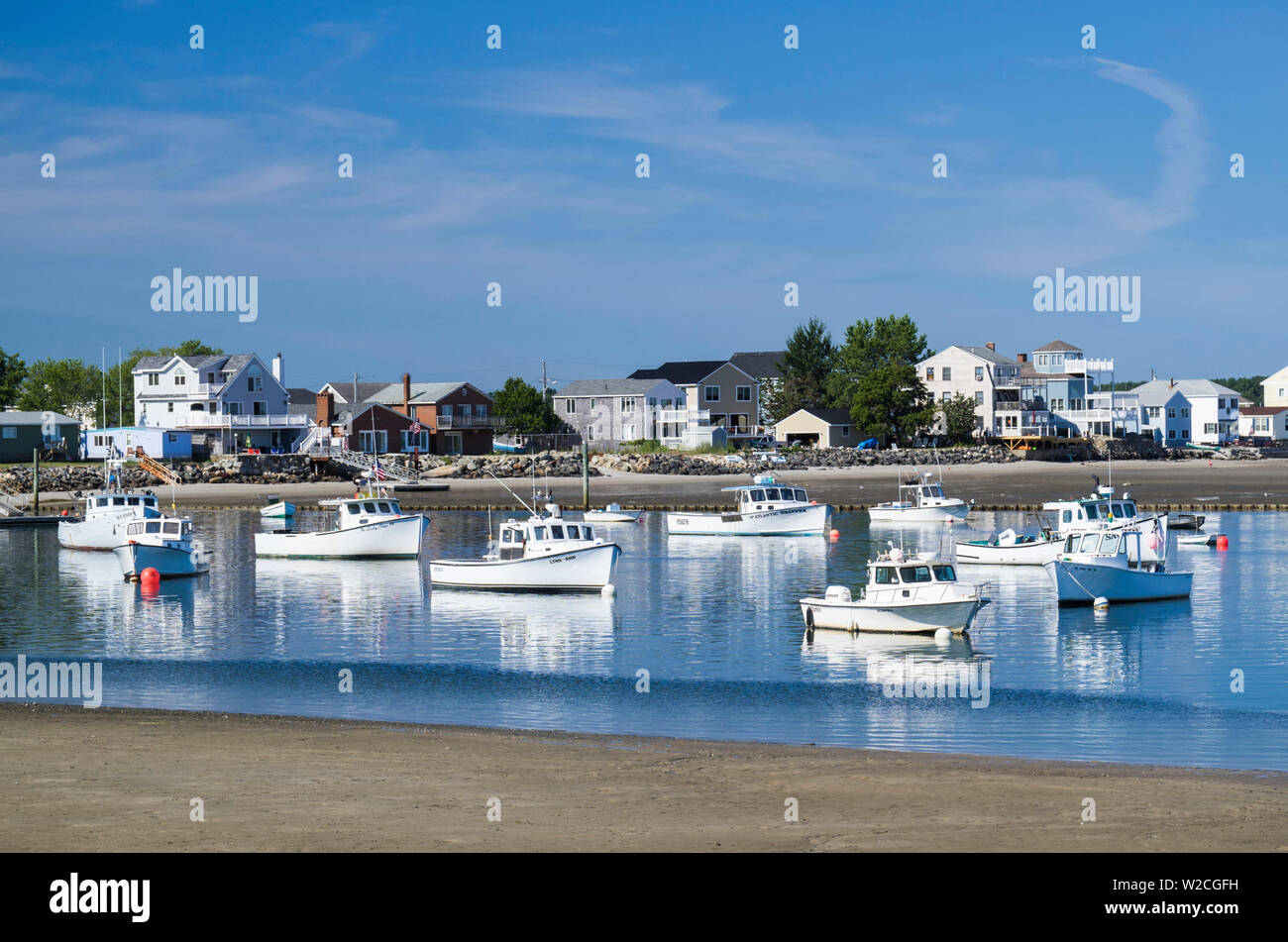 USA, New Hampshire, Seabrook, Angelboote/Fischerboote Stockfoto
