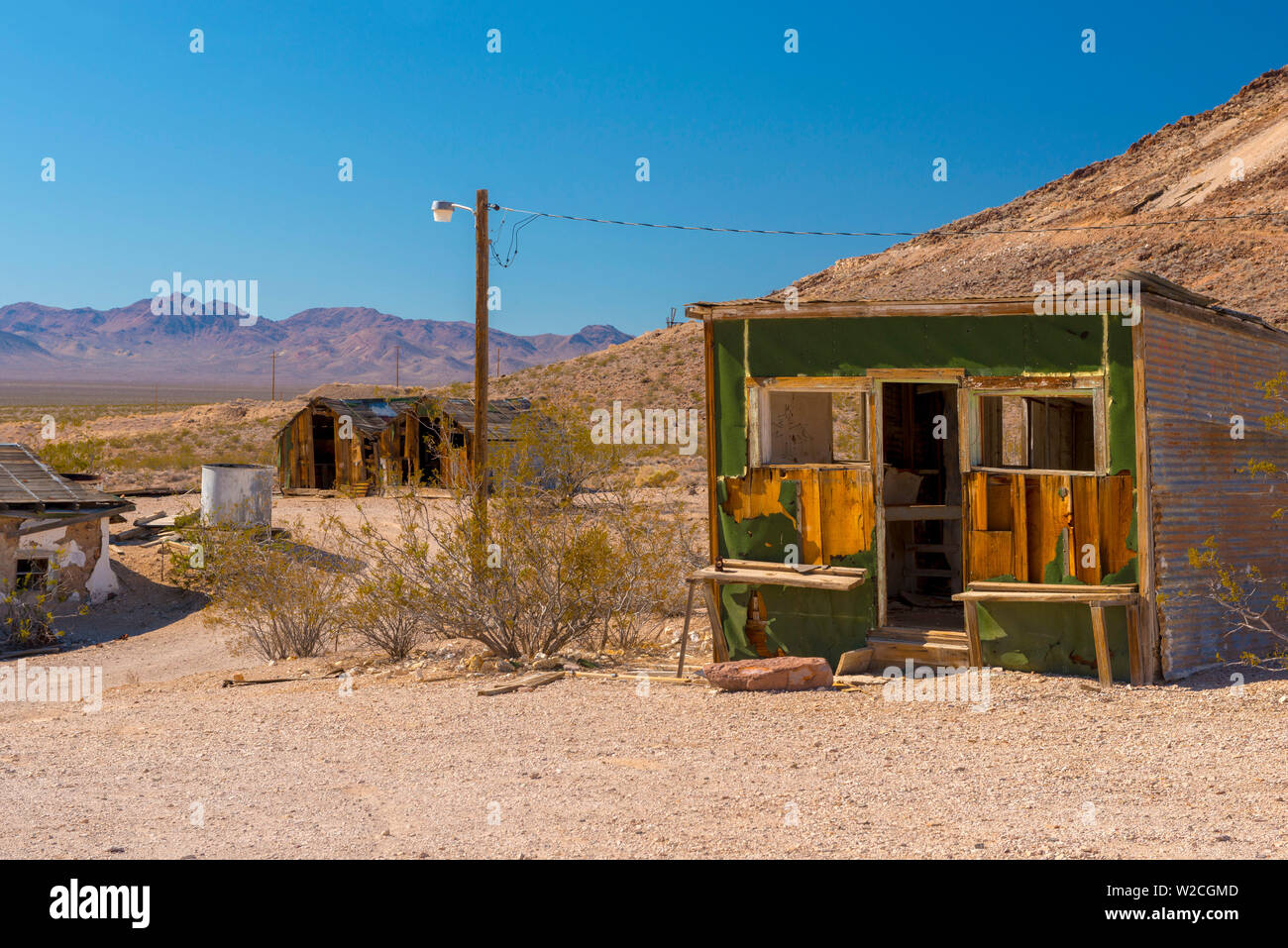 USA, Nevada, Rhyolite Geisterstadt Stockfoto