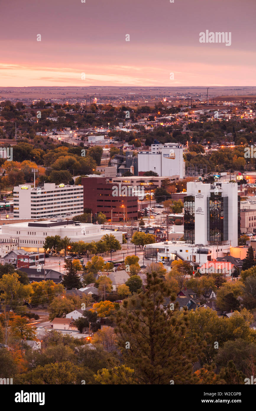USA, South Dakota, Rapid City, erhöhten Blick auf die skyline Stockfoto