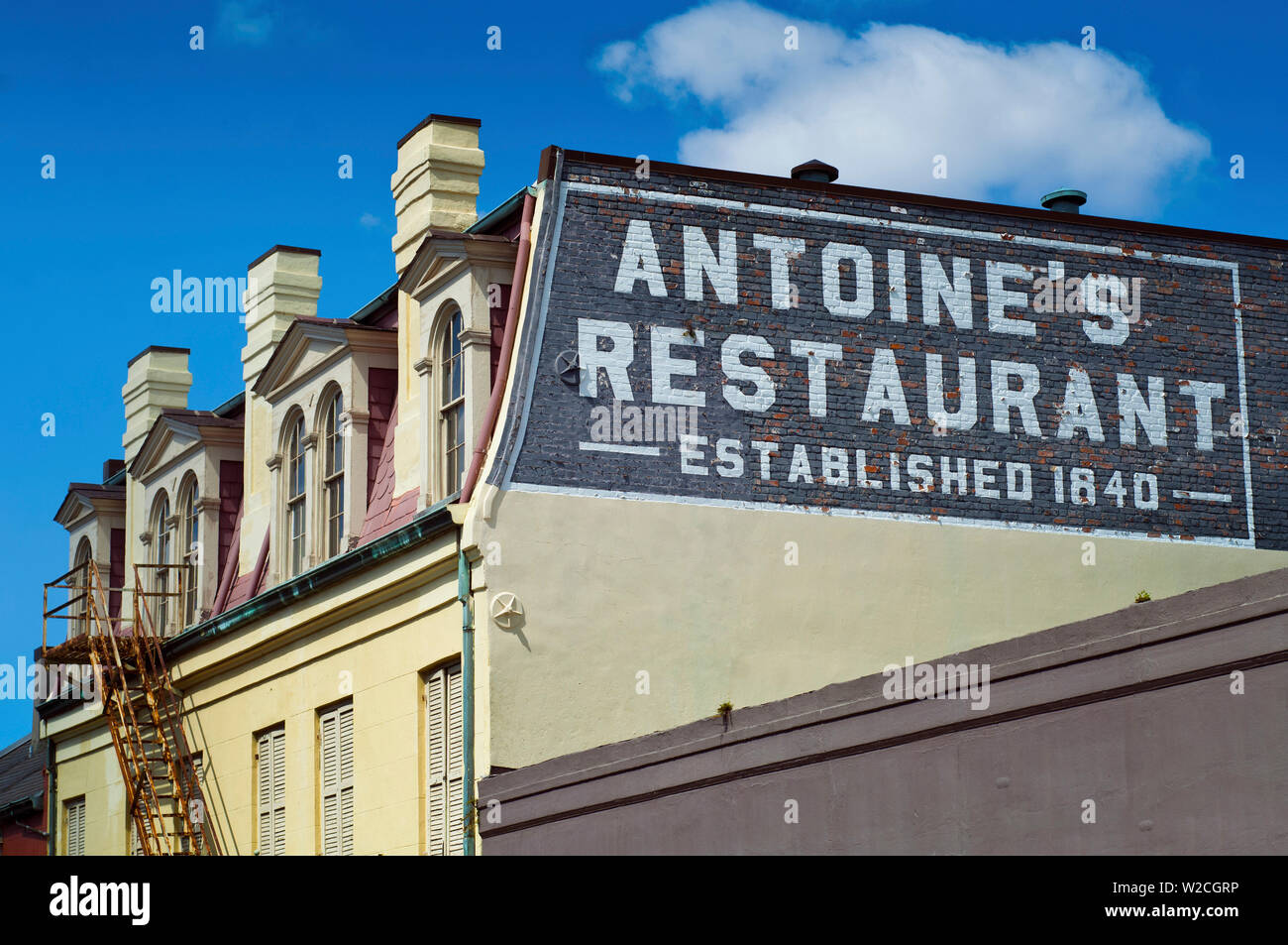 Louisiana, New Orleans, Antoine's Restaurant Gebäude Stockfoto