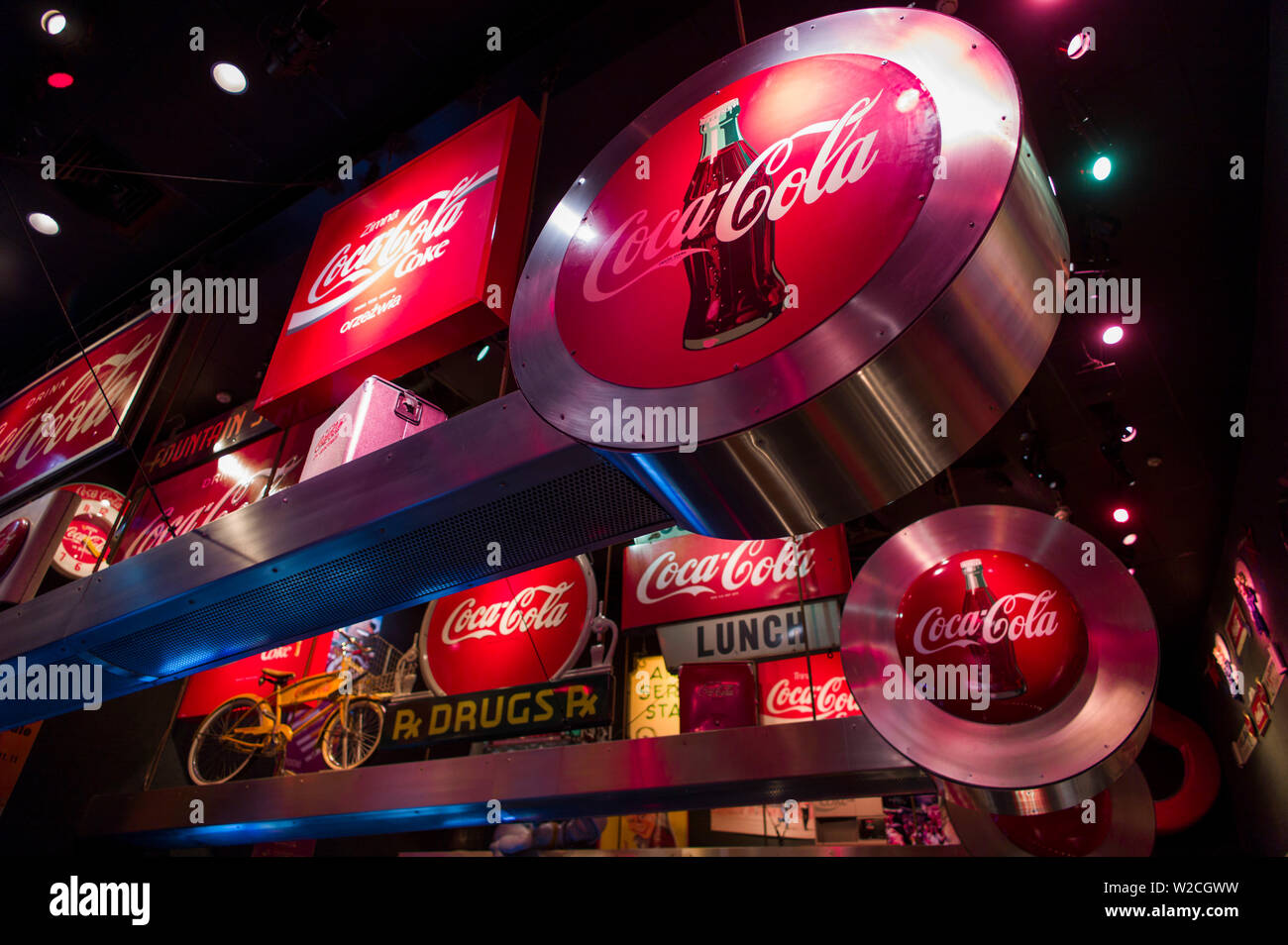 USA, Georgia, Atlanta, Coca Cola, Coca Cola Museum Stockfoto