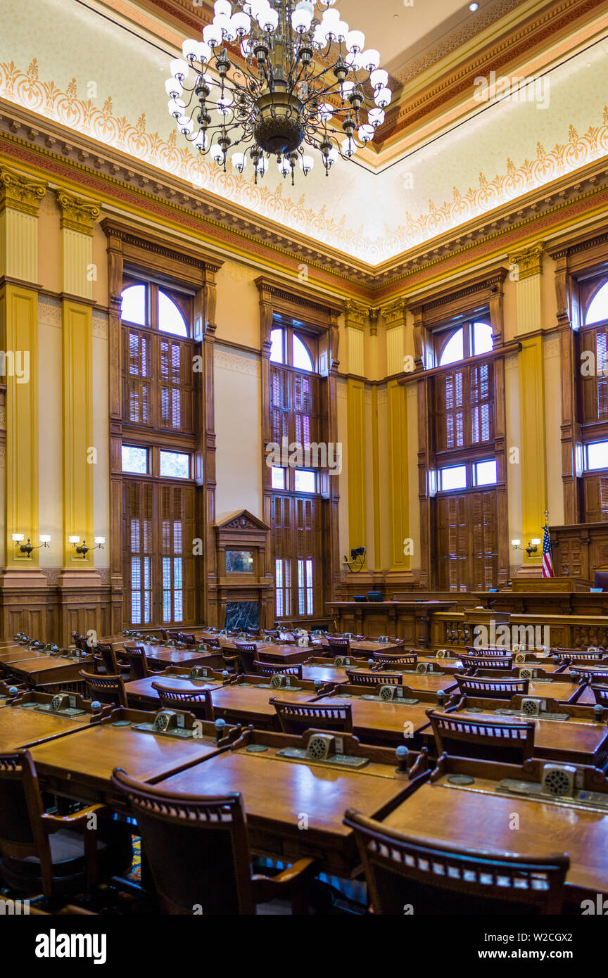 USA, Georgia, Atlanta, Georgia State Capitol Building, State House, Senat Kammer Stockfoto
