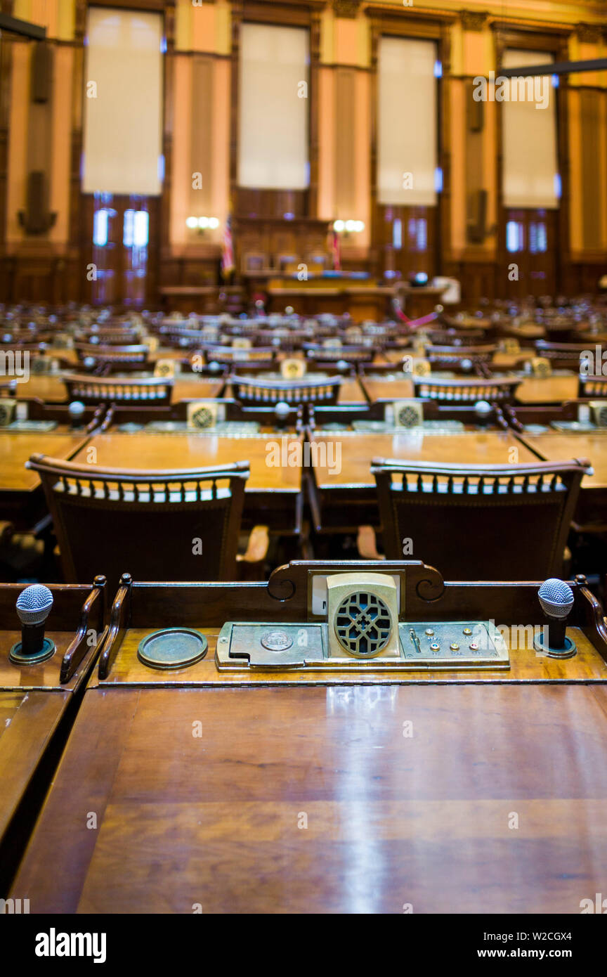 USA, Georgia, Atlanta, Georgia State Capitol Building, State House, Kammer der Zustand Repräsentantenhaus Stockfoto
