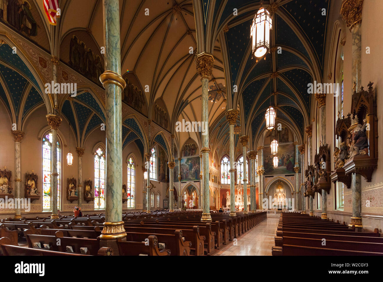 USA, Georgia, Savannah, Kathedrale St. Johannes des Täufers Stockfoto