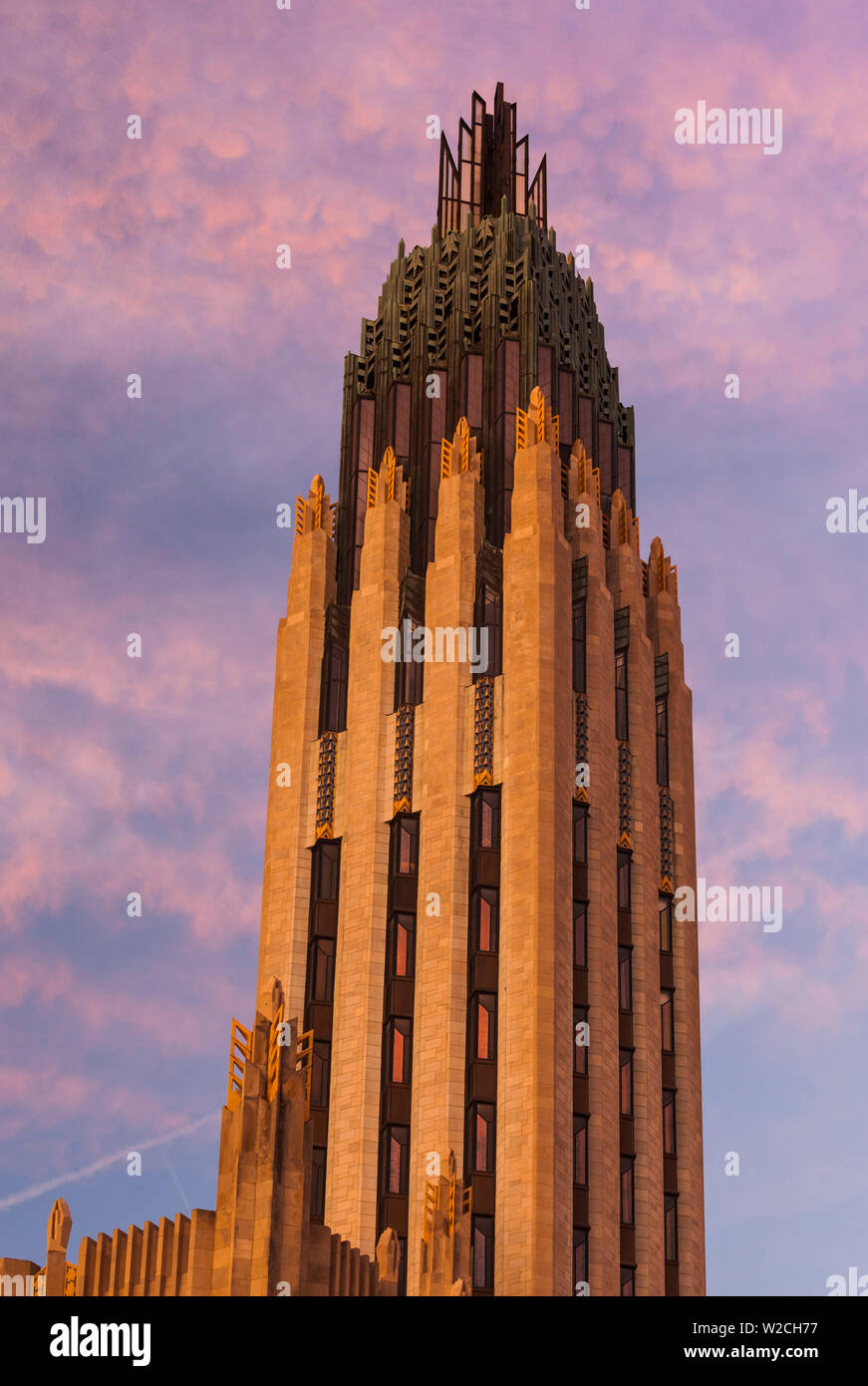 USA, Oklahoma, Tulsa, Boston Avenue United Methodist Church, Art-Deco-Wolkenkratzer Kirche Stockfoto