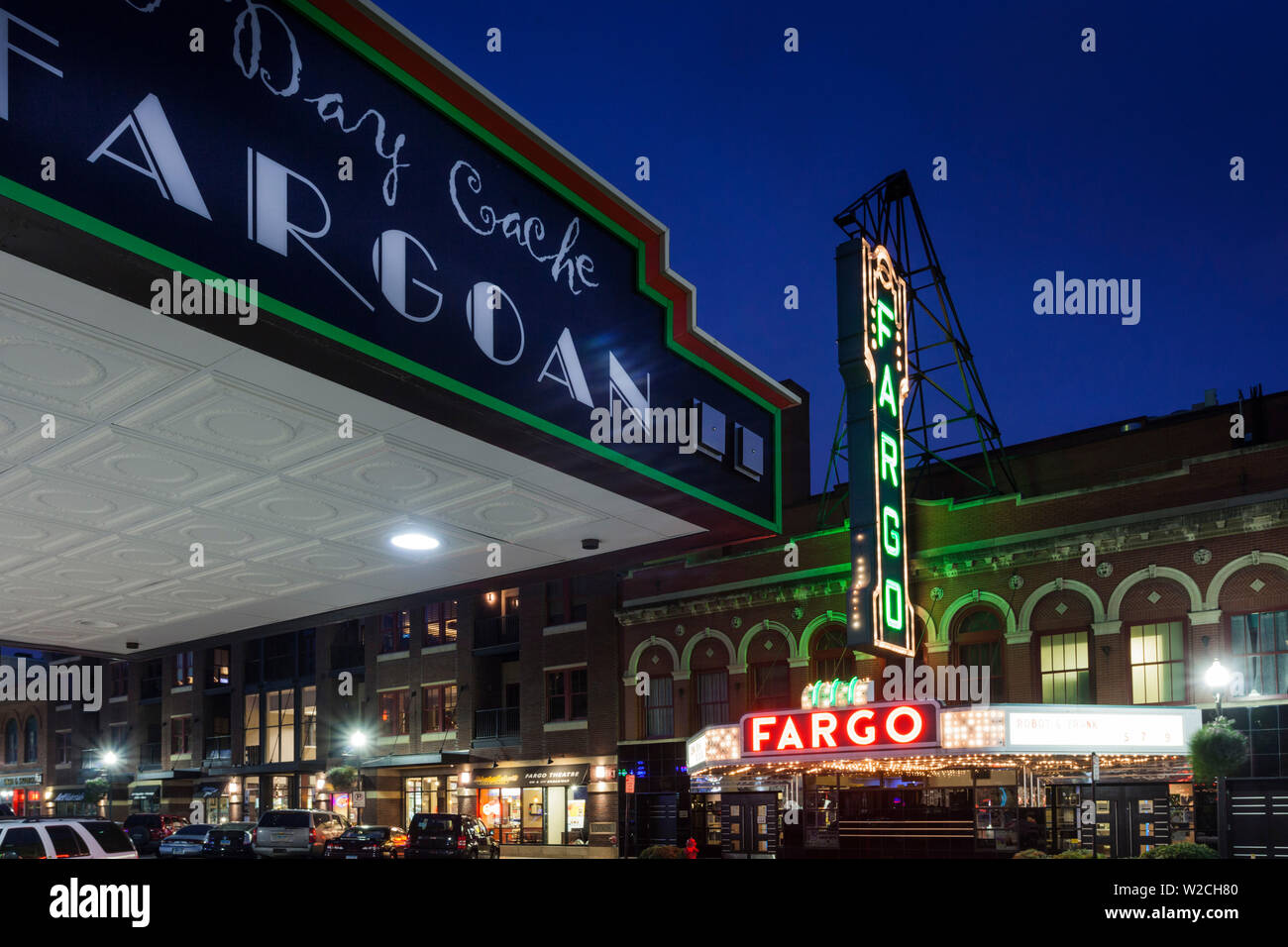 USA, North Dakota, Fargo, Fargo Theater, Festzelt Stockfoto