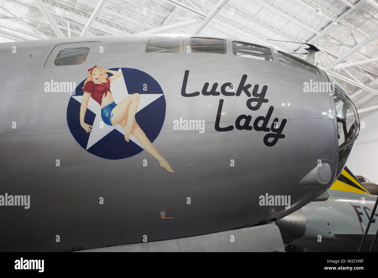 USA, Nebraska, Ashland, Strategische Air & Space Museum, B-29 Bomber Stockfoto