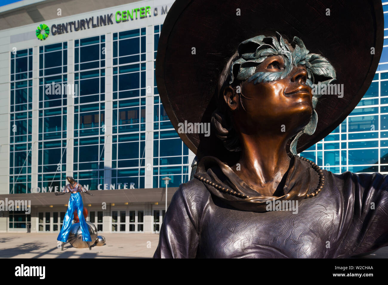 USA, Nebraska, Omaha, Statuen von der Jahrhundert-Link-Center Stockfoto