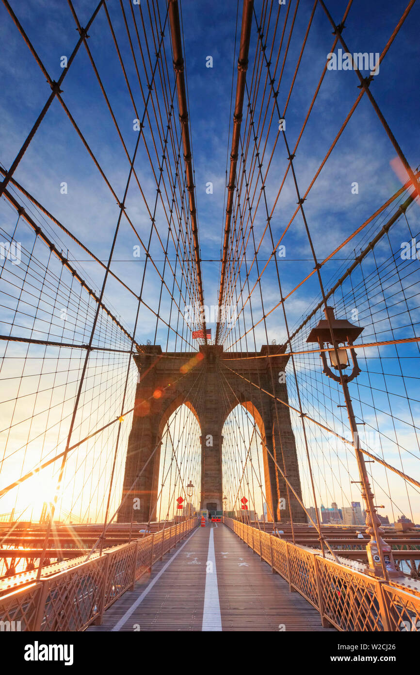 USA, New York, New York City, Brooklyn Bridge Stockfoto