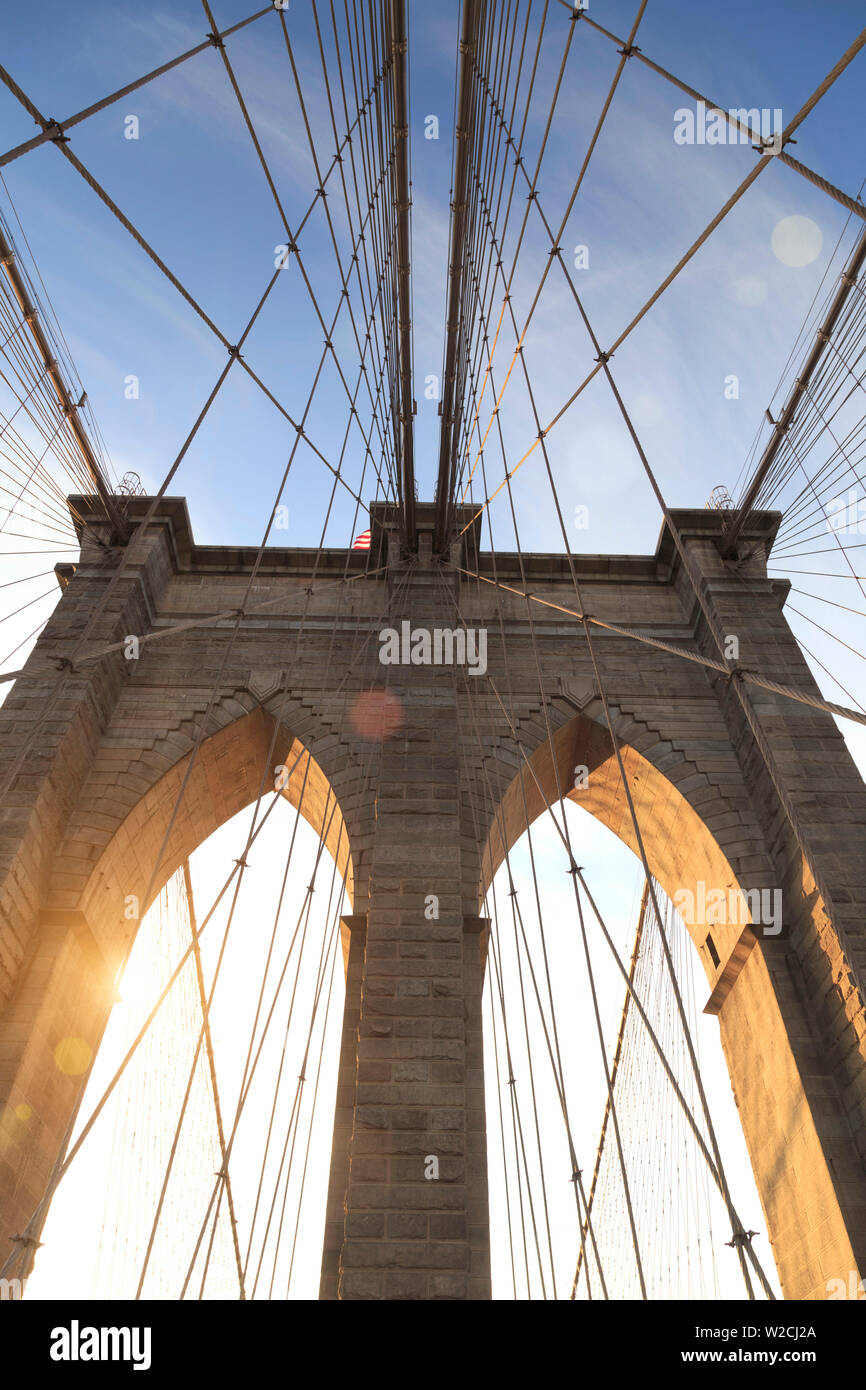 USA, New York, New York City, Brooklyn Bridge Stockfoto