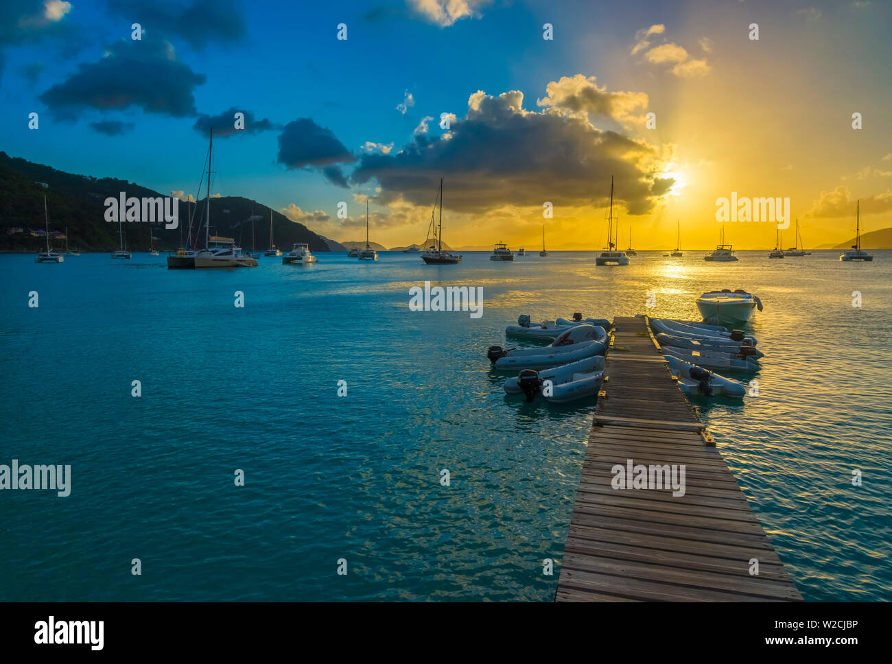 Karibik, British Virgin Islands, Tortola, Cane Garden Bay Cane Garden Bay Beach Stockfoto