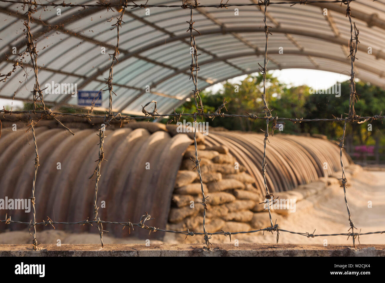 Vietnam, Dien Bien Phu, Bunker Oberst Castries, ehemaliger Sitz des französischen Kommandanten, außen Stockfoto