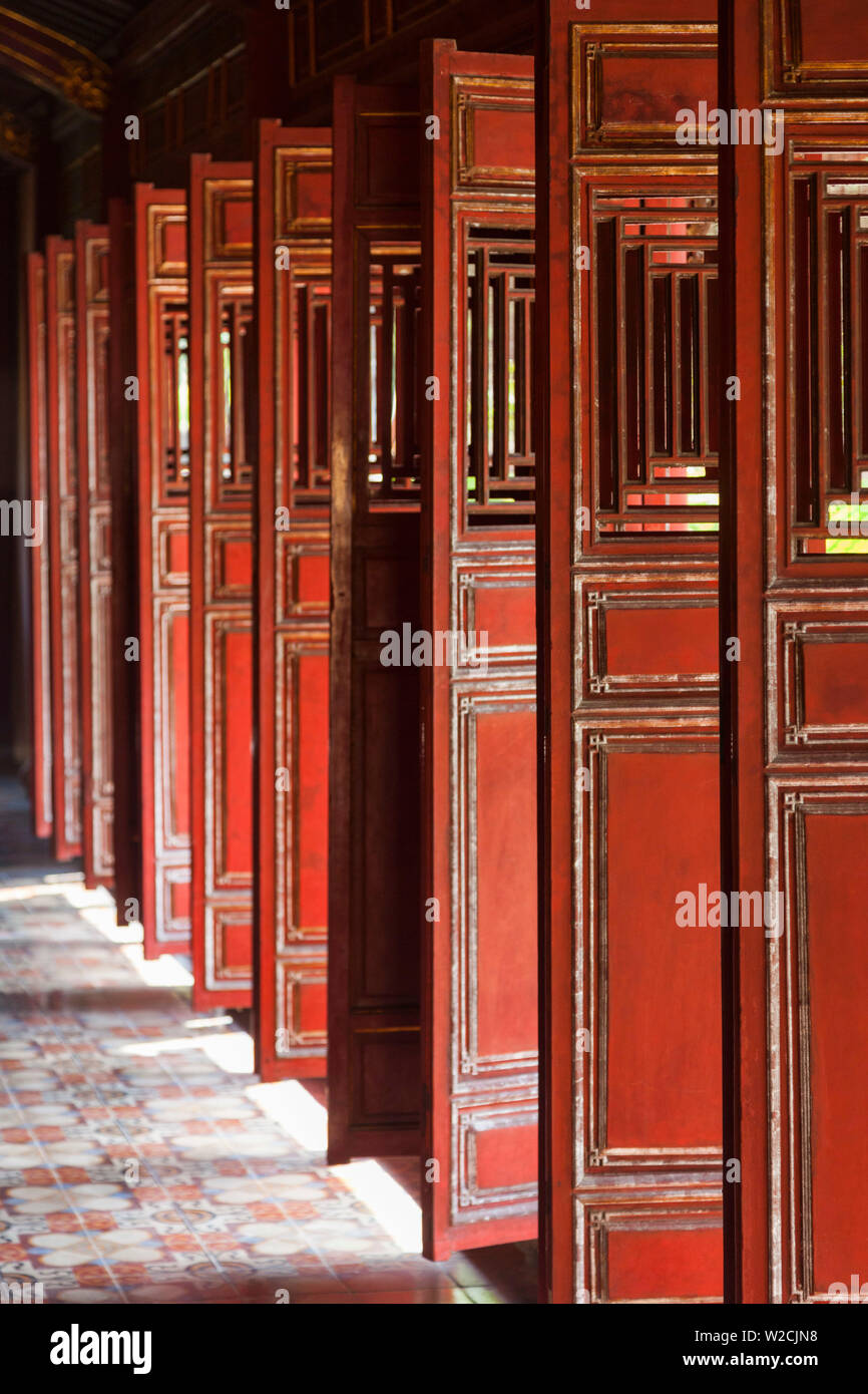 Vietnam, Hue Hue Kaiserstadt, um Mieu Tempel Komplex, Anbauteile innen Stockfoto