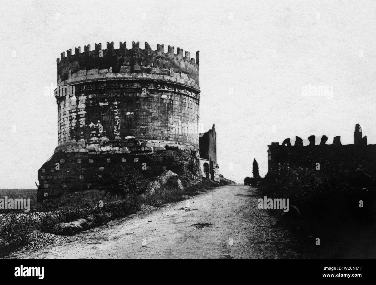 Grabmal der Caecilia Metella, Rom 1910 Stockfoto