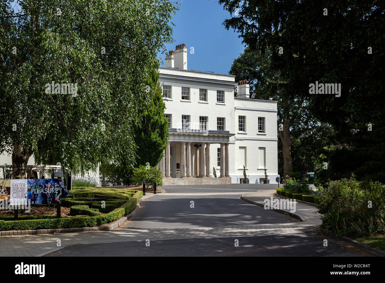 Exeter Golf und Country Club, Andrea Palladio, Architekt, Architektur, Flachrelief, Basilika, Glockenturm - Turm, gebaut Struktur, Europa, Geschichte, Stockfoto