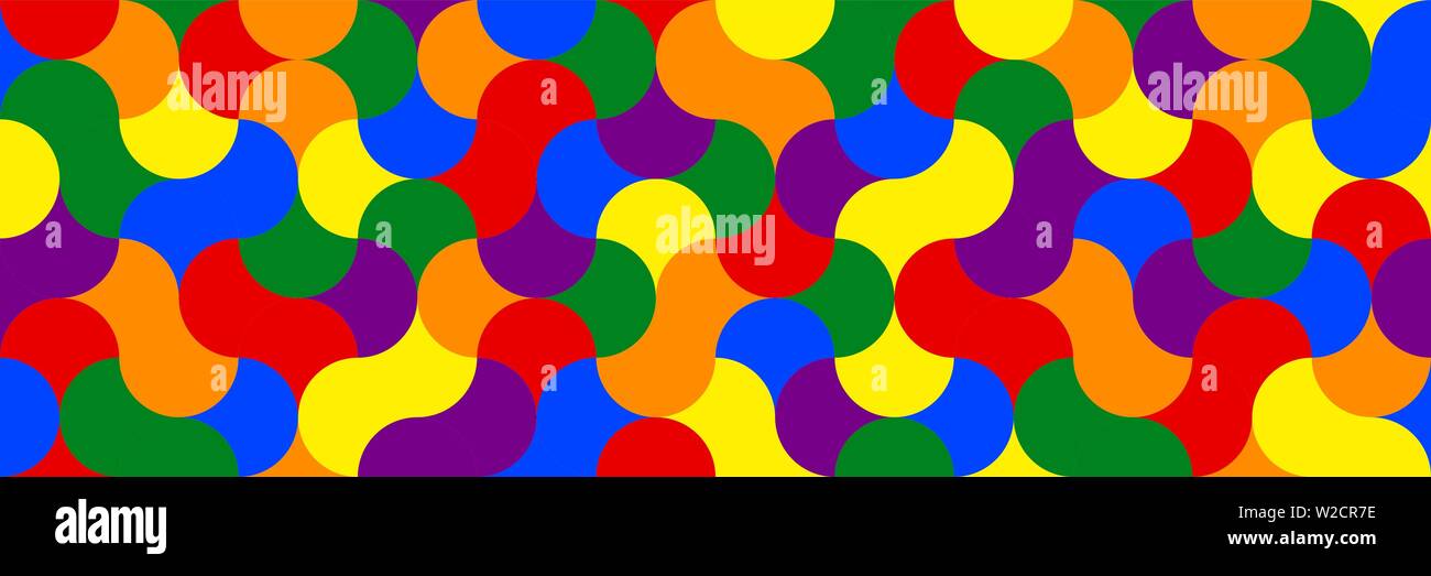 Breitbild-geometrischen Hintergrund. Ein Spritzen der angesagten Farbe Form Elemente. Nahtlose option. Stock Vektor