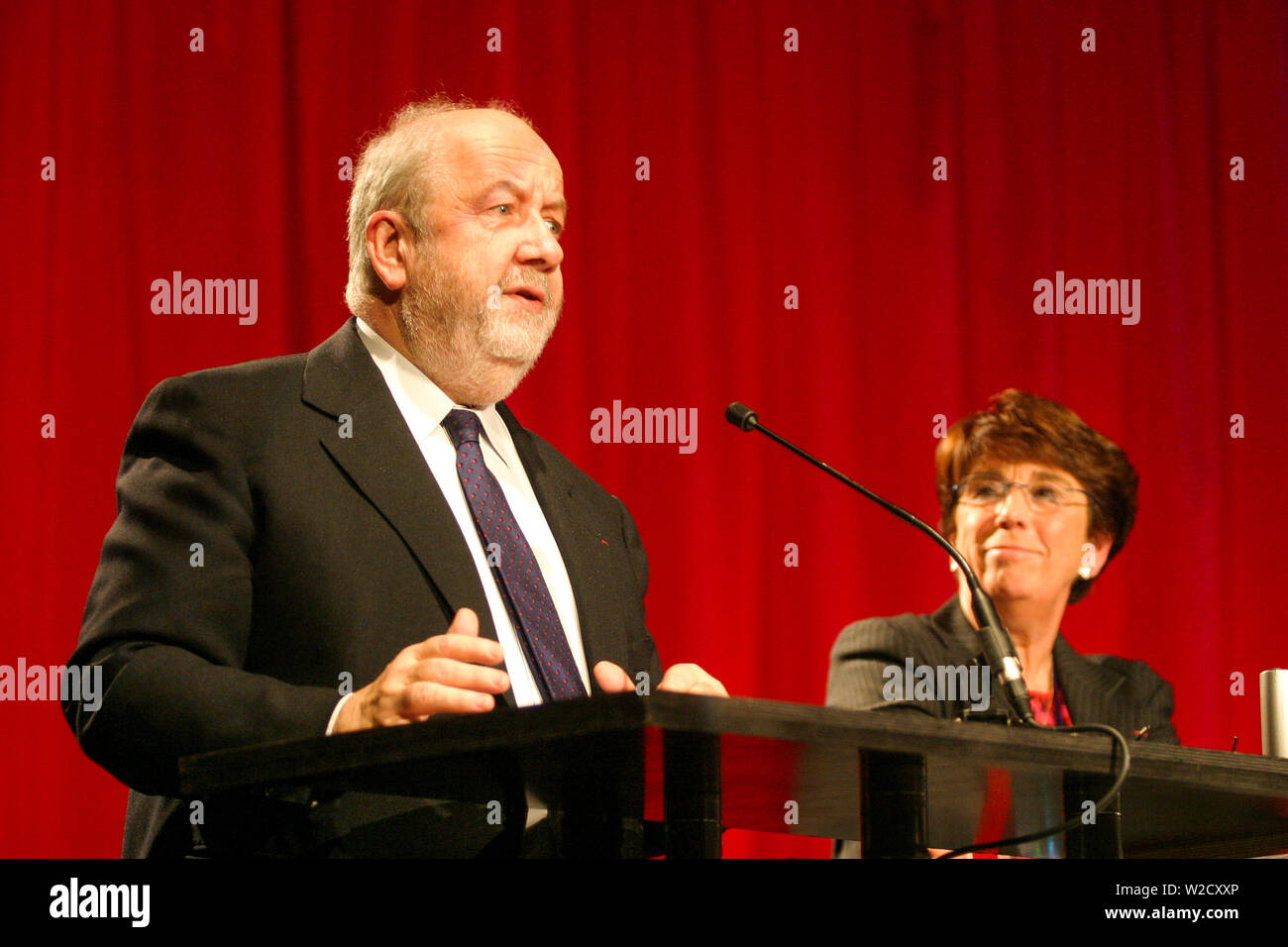 André ROSSINOT, Bürgermeister von Nancy, Gespräche in Grenoble, Isère, Frankreich Stockfoto