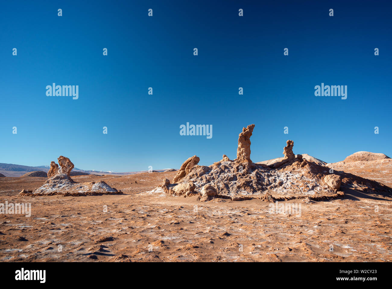 Las Tres Marias, berühmten Felsen im Tal des Mondes, Atacama-wüste, Chile Stockfoto