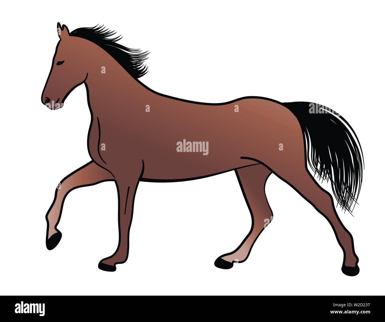 Pferd, Farbe Illustration - Vektor Stock Vektor