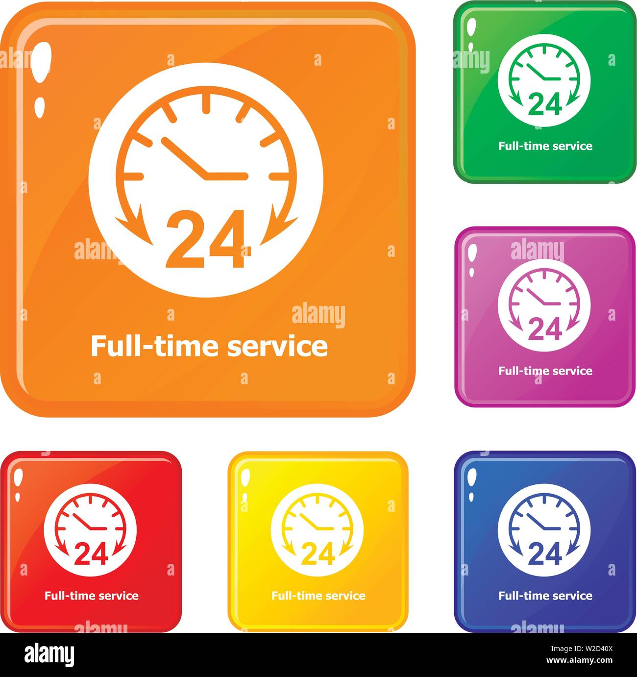 Full Service Icons Set Vector Farbe Stock Vektor