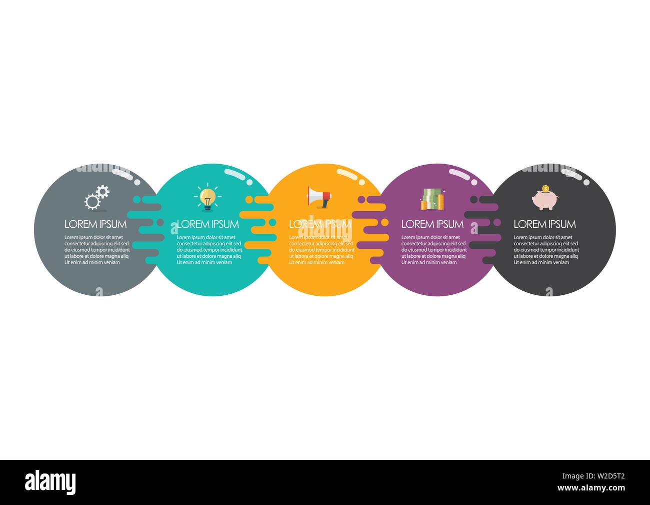 Kreis Infografik Vorlage. Vector Illustration Stock Vektor