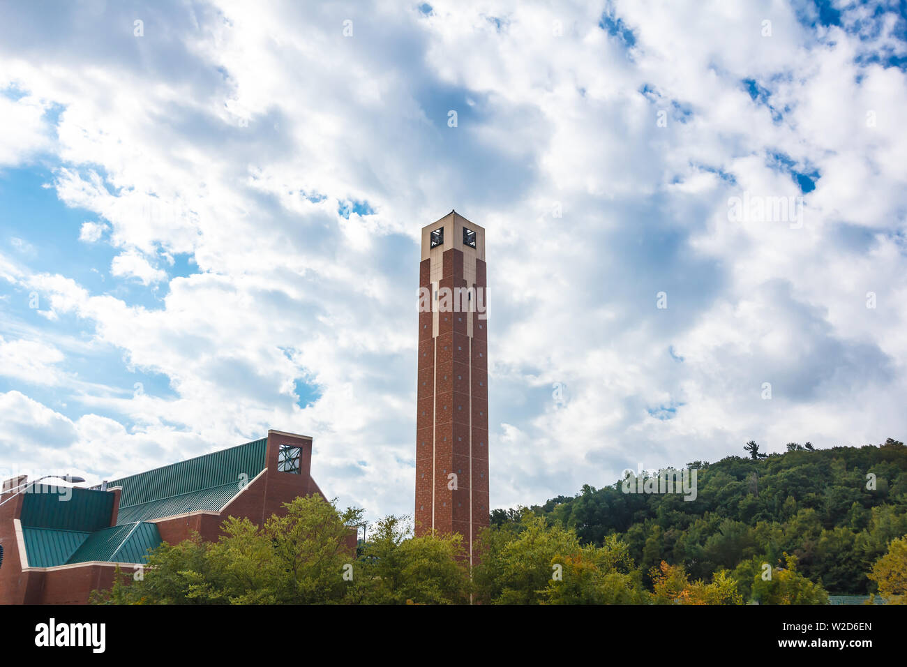 BOONE, NC, USA - 18. SEPTEMBER: Dampfanlage am 18. September 2014 an der Appalachian State University in Boone, North Carolina. Stockfoto