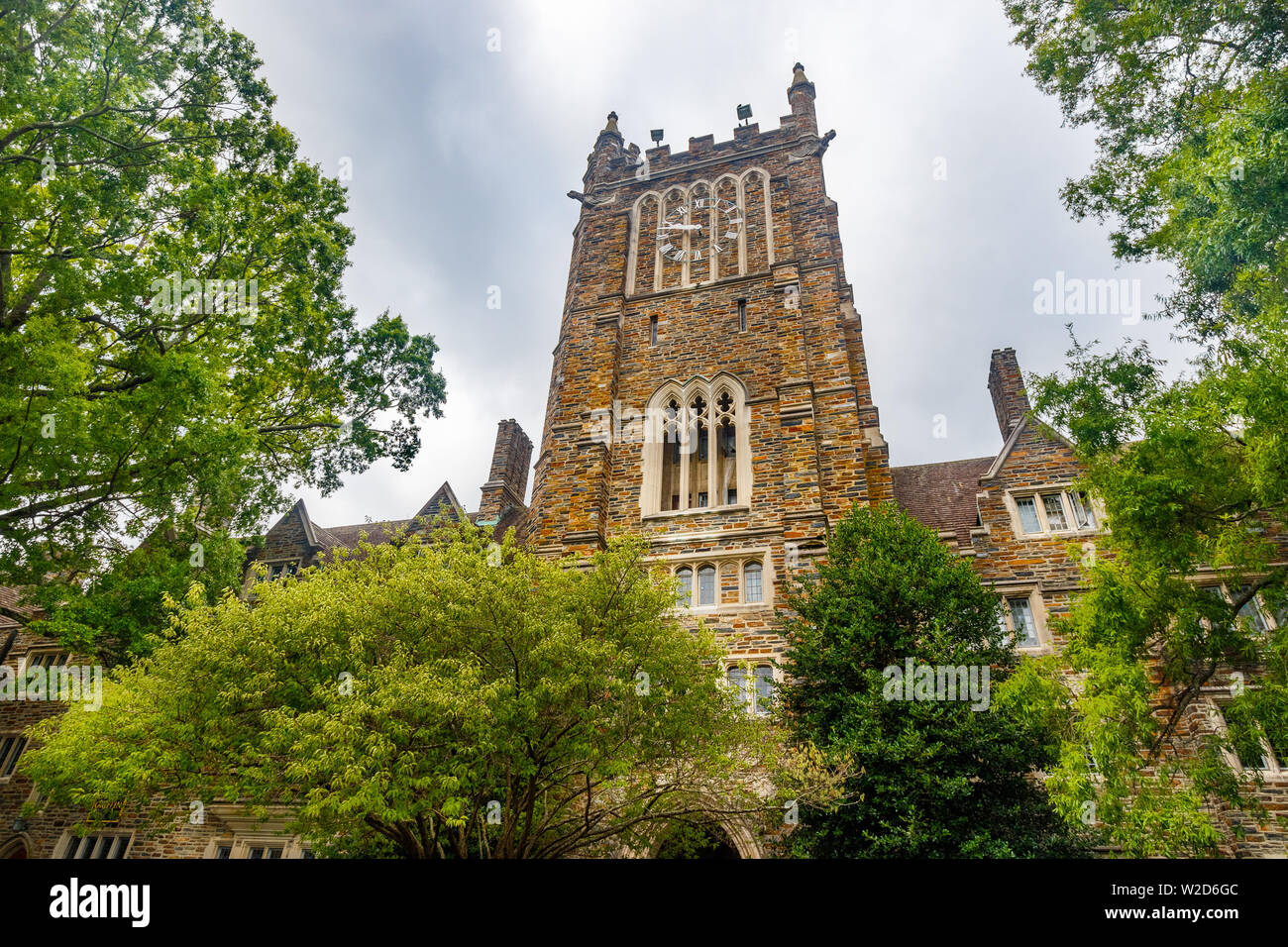 DURHAM, NC, USA - Juni 18: Crowell Quad am 18. Juni 2017 an der Duke University in Durham, North Carolina. Stockfoto