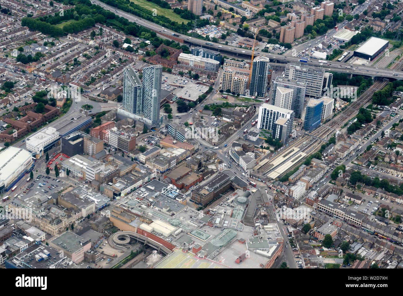 Eine hohe Auffassung von Bellen, East London, Großbritannien Stockfoto