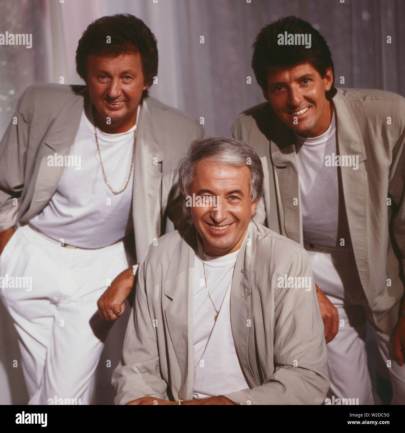 Nilsen Brothers, deutsches Schlagertrio, Deutschland 1987. Deutschen Schlager Trio' Nilsen Brothers', Deutschland 1987. Stockfoto
