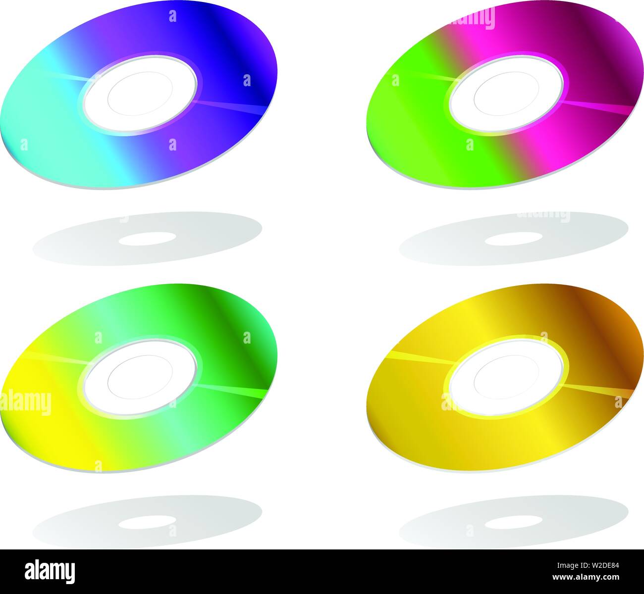 Perspektive, CD-isoliert auf weißem, vector art design Stock Vektor
