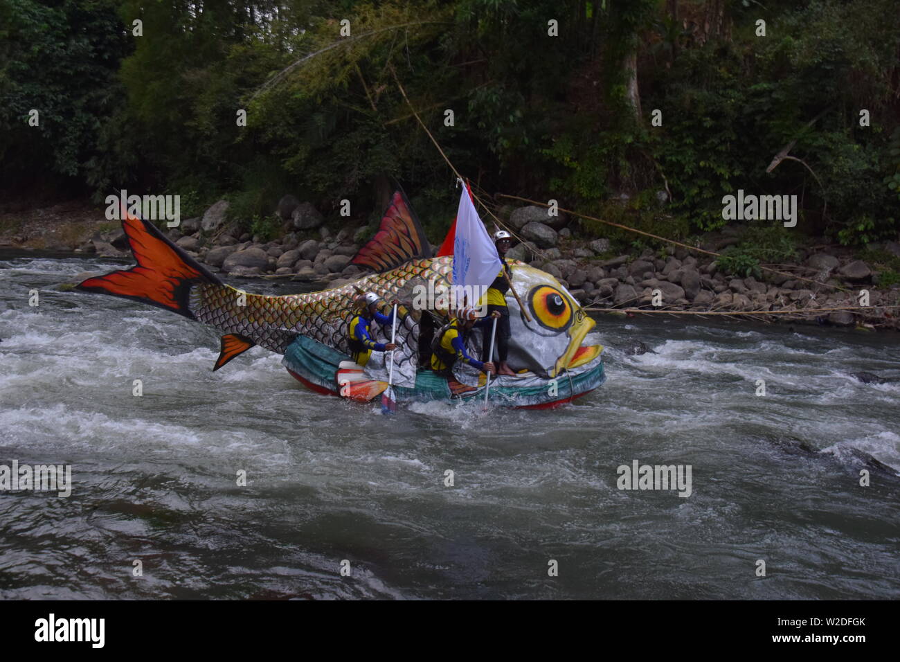 ELo River Festival, eine Veranstaltung, die jährlich den Fluss und sein Ökosystem von Schäden durch anhaltende entlang des Flusses, es regelmäßig zu schützen und zu verwalten Stockfoto