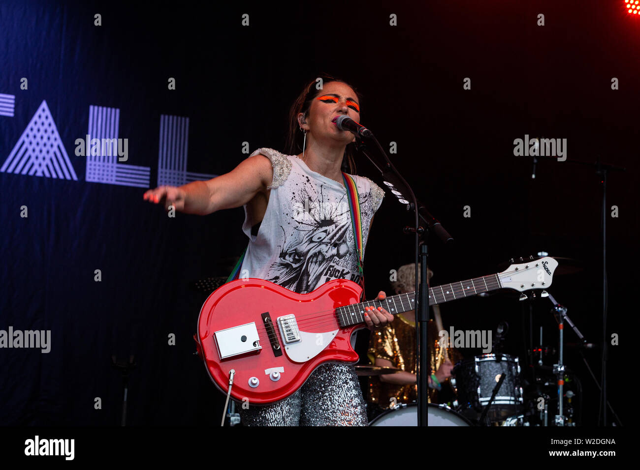 KT Tunstall perfoms live im 2019 Cornbury Festival, tolle Tew, Oxfordshire Stockfoto