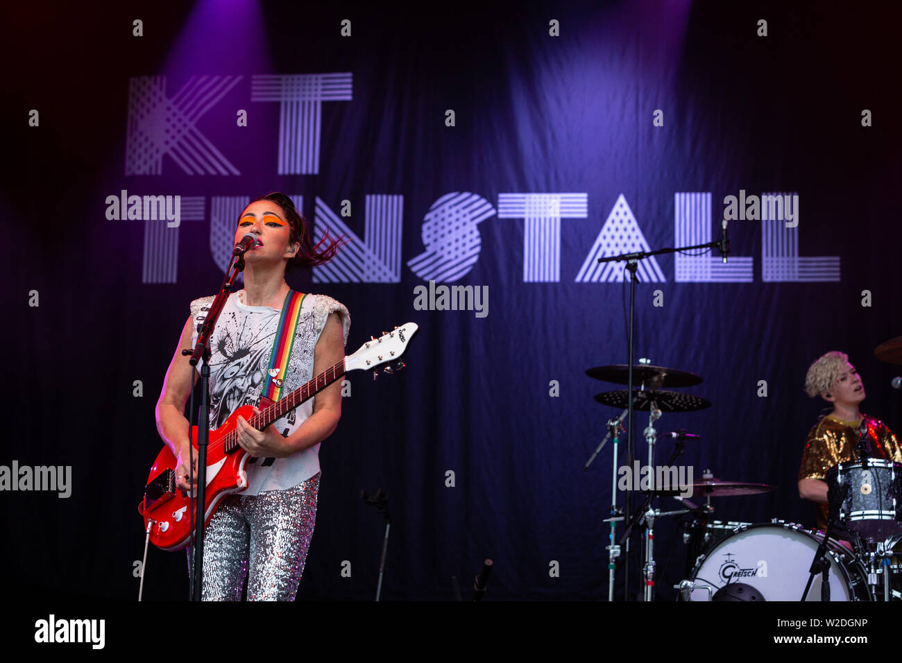 KT Tunstall perfoms live im 2019 Cornbury Festival, tolle Tew, Oxfordshire Stockfoto