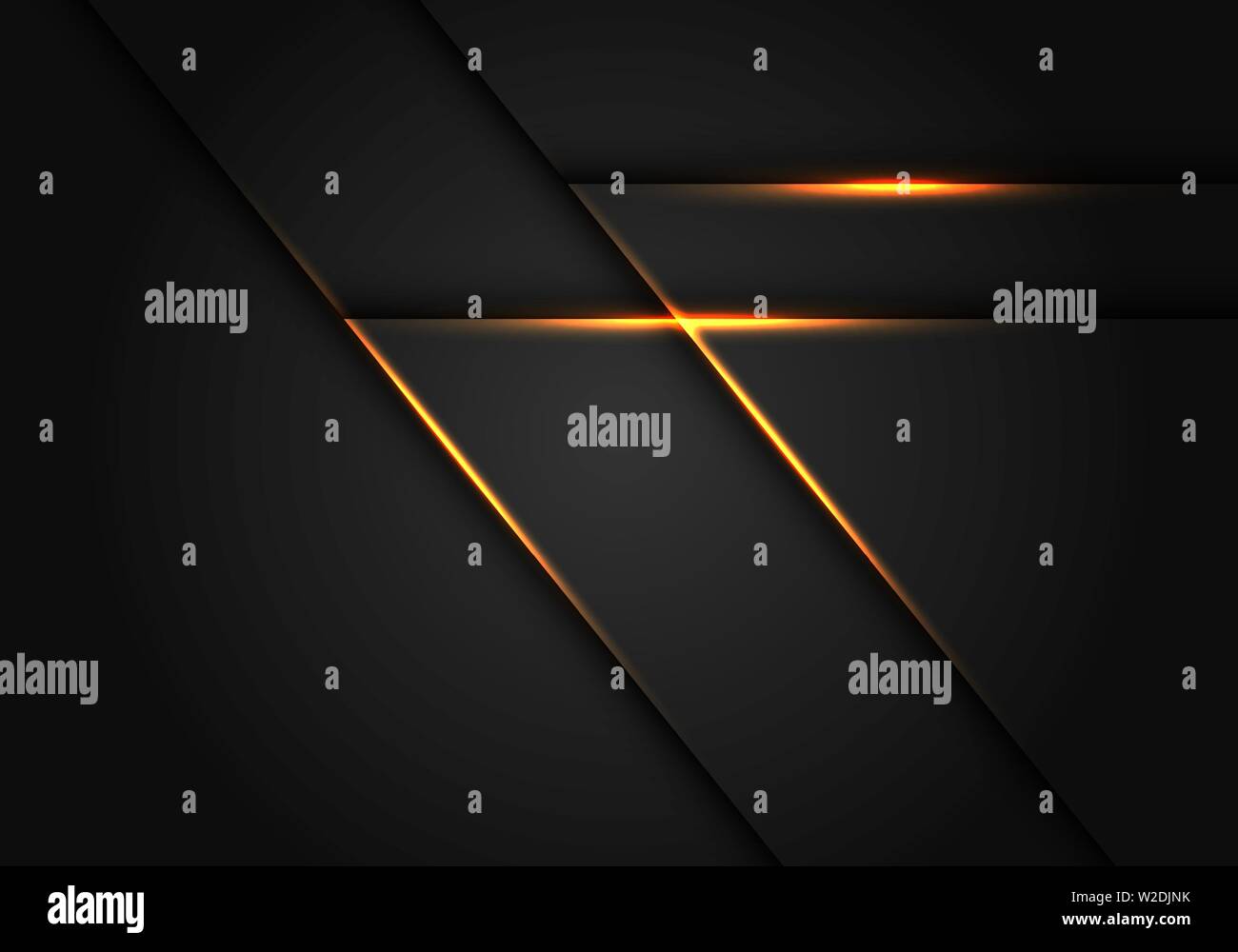 Abstrakte gelbe Linie auf Dunkelgrau geometrischen Design moderne futuristischen Hintergrund Vector Illustration. Stock Vektor