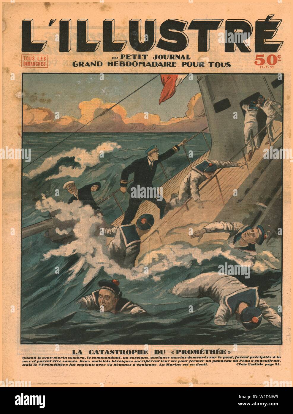 Die Katastrophe der 'PromÃ©thÃ©e", 1932. Schöpfer: Unbekannt. Stockfoto