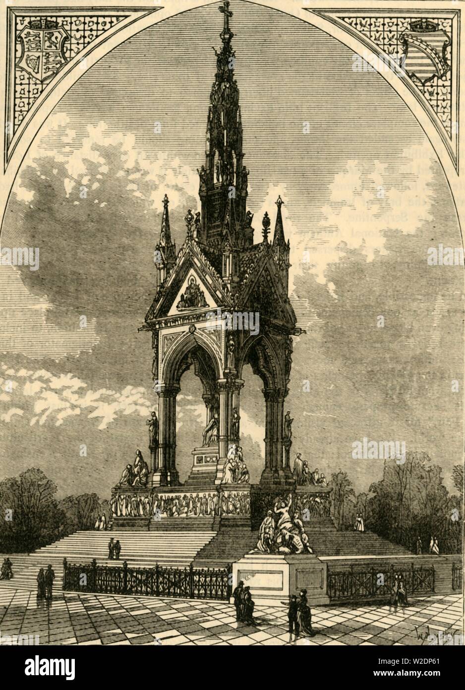 "Das Albert Memorial', c 1876. Schöpfer: Unbekannt. Stockfoto