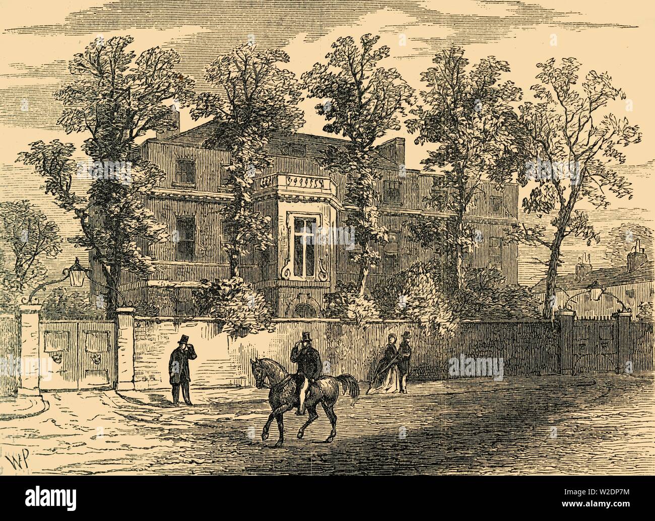 'Alte Gore House, 1830', (c 1876). Schöpfer: Unbekannt. Stockfoto
