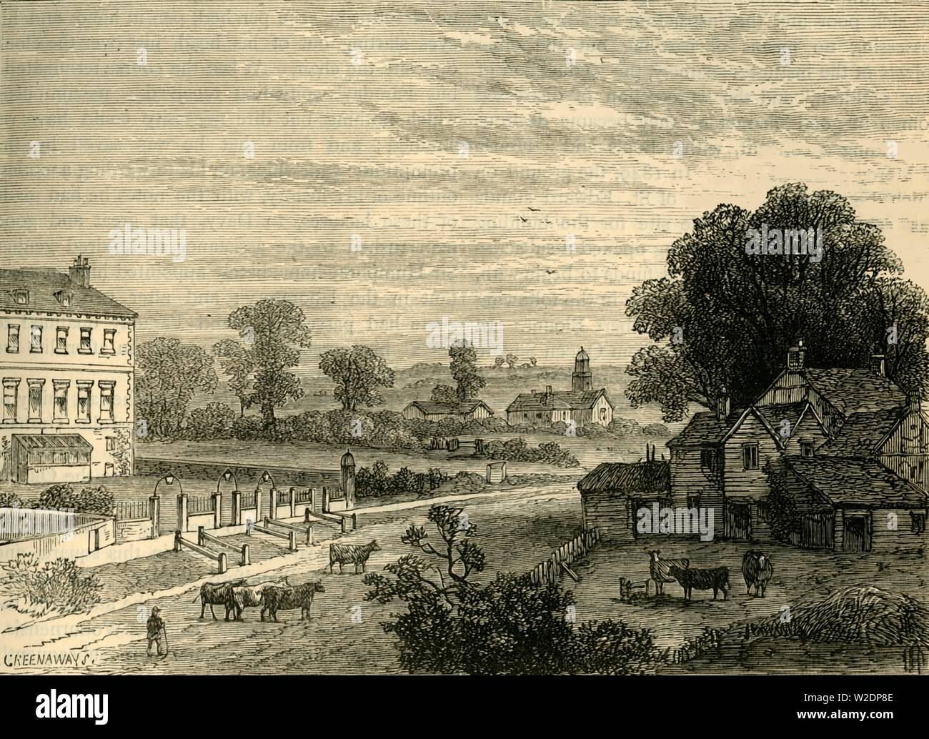 "Lisson Green im achtzehnten Jahrhundert', c 1876. Schöpfer: Unbekannt. Stockfoto